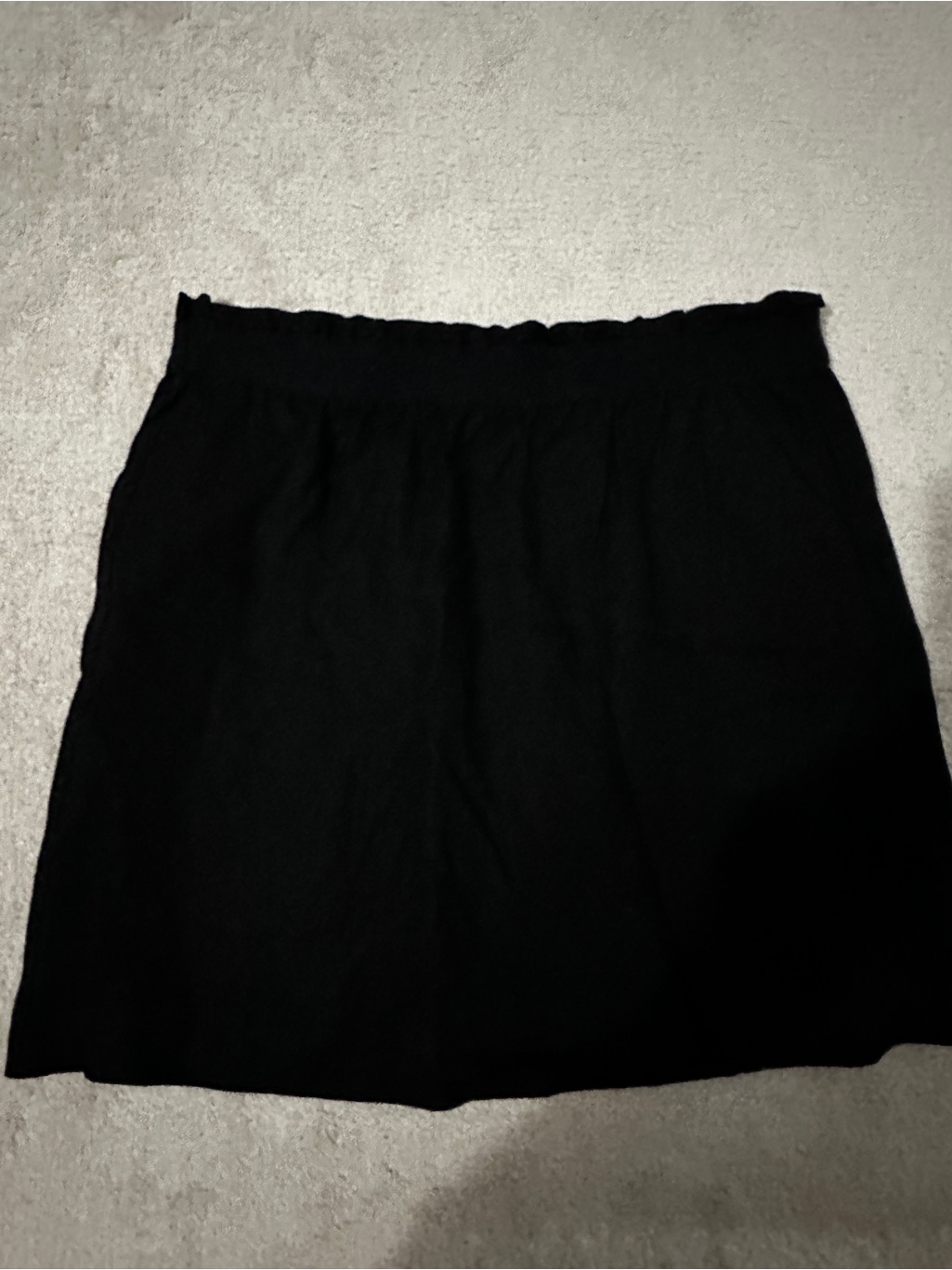 Loft Black Mini Skirt With Elastic Waist